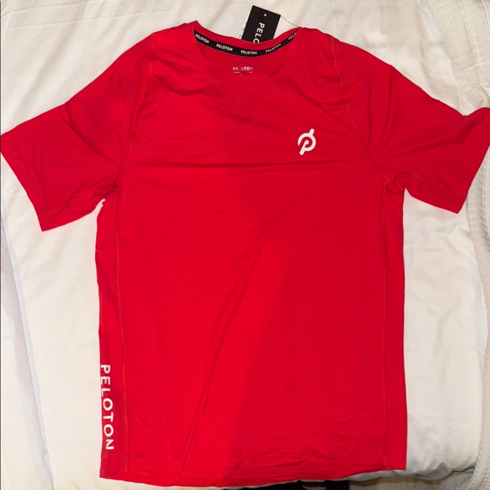 Peloton Red Short Sleeve Tee Athletic Style